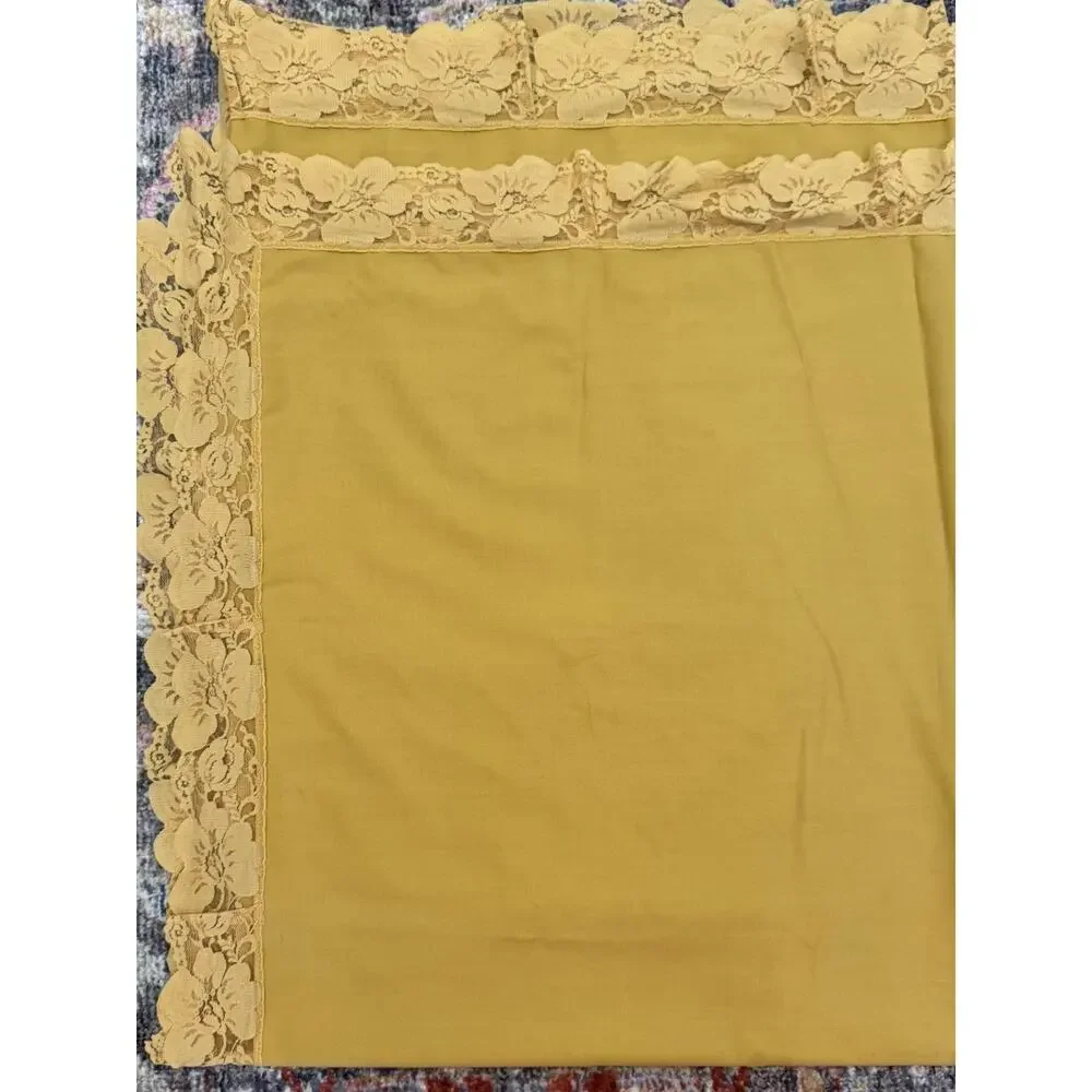 Autumn Gold Handmade Tablecloth 103x65 Large Thanksgiving‎ Harvest Lace